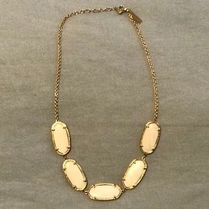 Kendra Scott White and Gold Statement Necklace